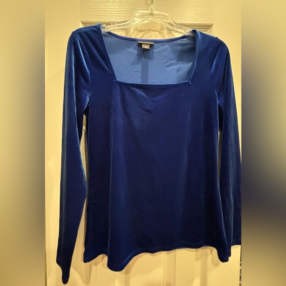 Halogen Royal Blue Velvet Blouse - Picture 1 of 1